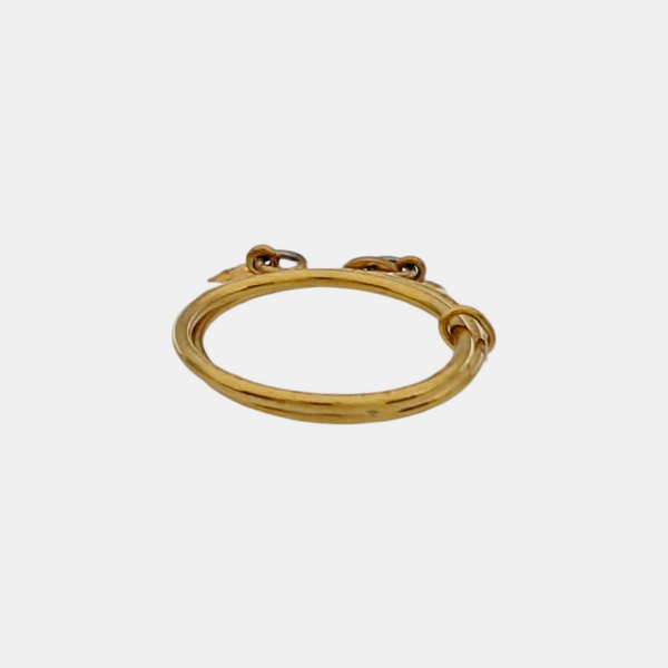 F Is EU 55 Metal Gold Ring