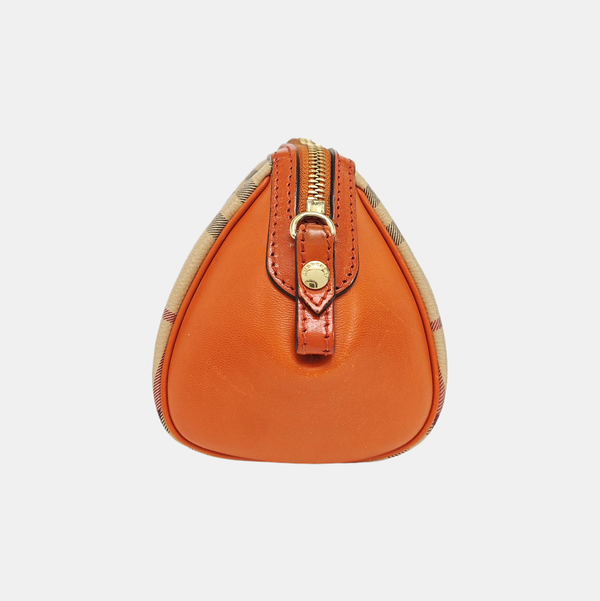 Coated Canvas Shoulder Bag Beige