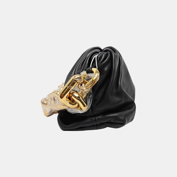 Authenticated pre-owned The Pouch Calfskin Black - Top Handle Bag at Looply