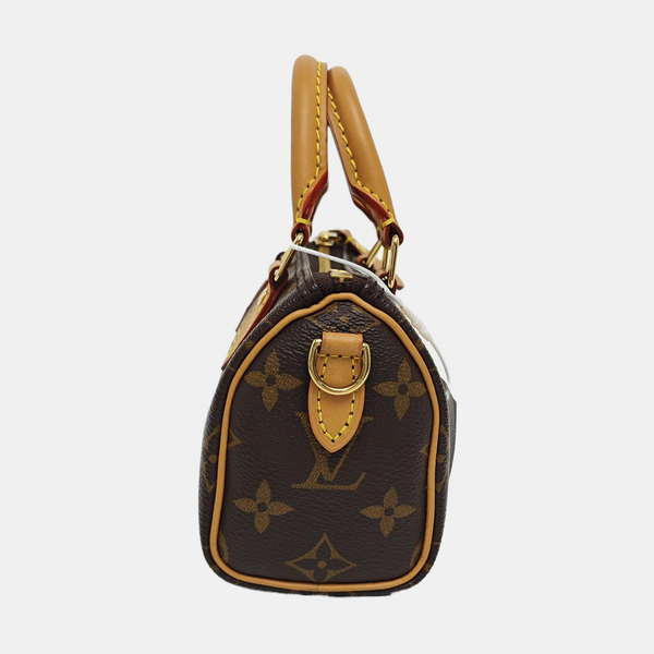 SPEEDY Nano Monogram Coated Canvas Brown