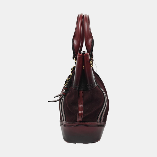 Suede Shoulder Bag Red