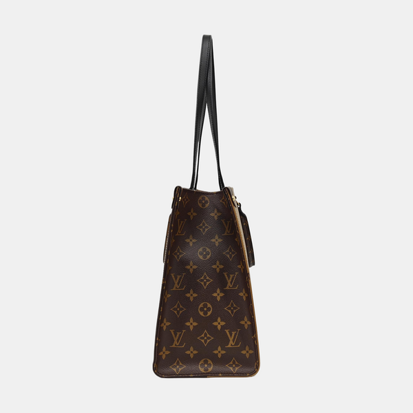 ONTHEGO MM Monogram Coated Canvas Brown