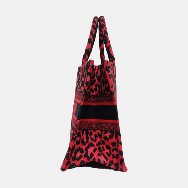 Authenticated pre-owned Book Tote Medium Fabric Red - Tote Bag at Looply