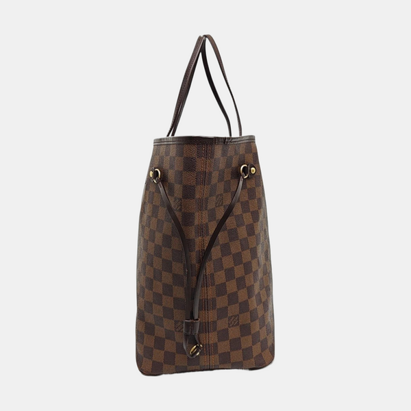 NEVERFULL GM Damier Ebene Coated Canvas Brown