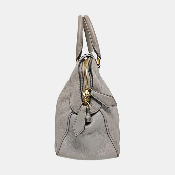 Calfskin Shoulder Bag Gray