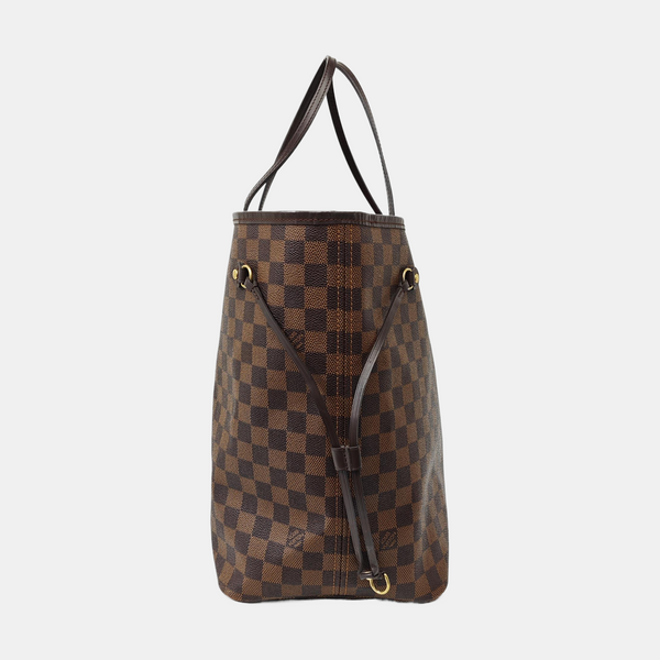 NEVERFULL GM Damier Ebene Coated Canvas Brown
