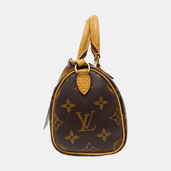 SPEEDY Nano Monogram Coated Canvas Brown