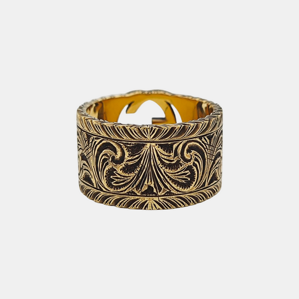 Interlocking G 18k Gold Ring HK 17