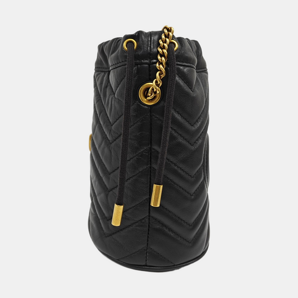 GG Marmont Mini Quilted Calfskin Black