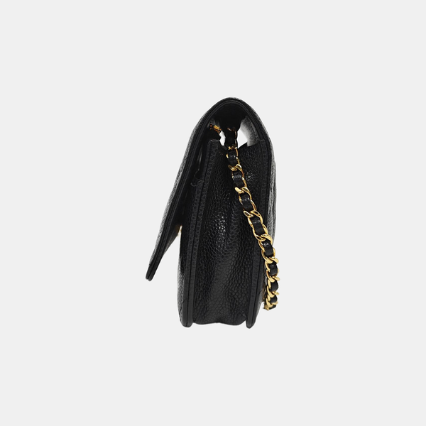 WOC Quilted Grained Calfskin Black