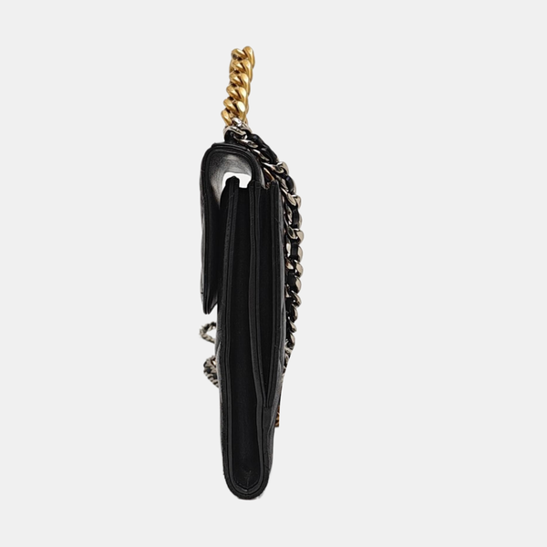 CHAIN INFINITY TOP HANDLE Quilted Lambskin Black