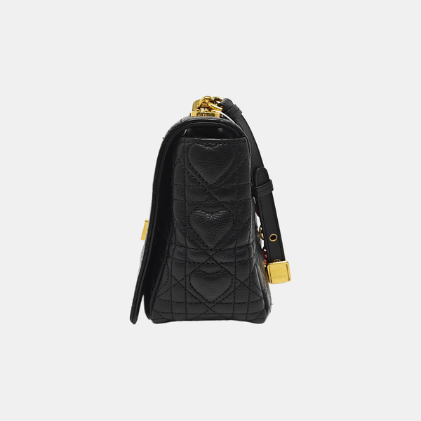 Dior Caro Medium Cannage Calfskin Black