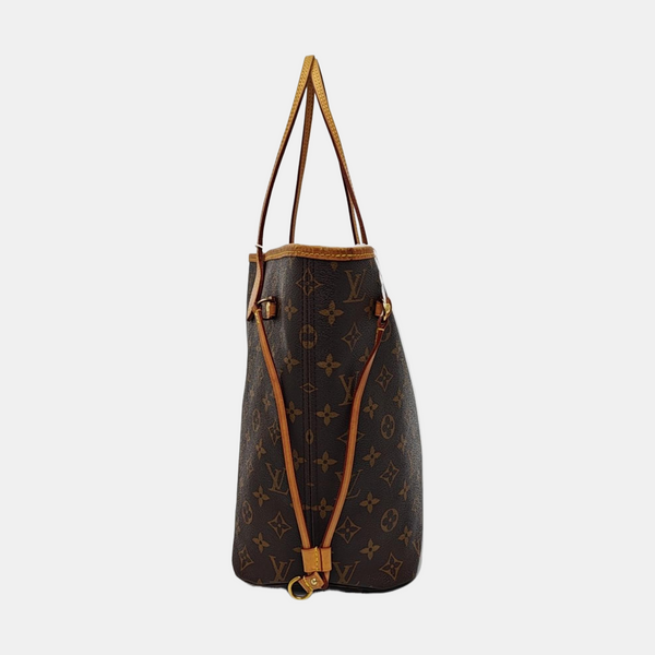 NEVERFULL MM Monogram Coated Canvas Brown