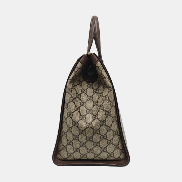 Ophidia Medium Monogram Coated Canvas Beige