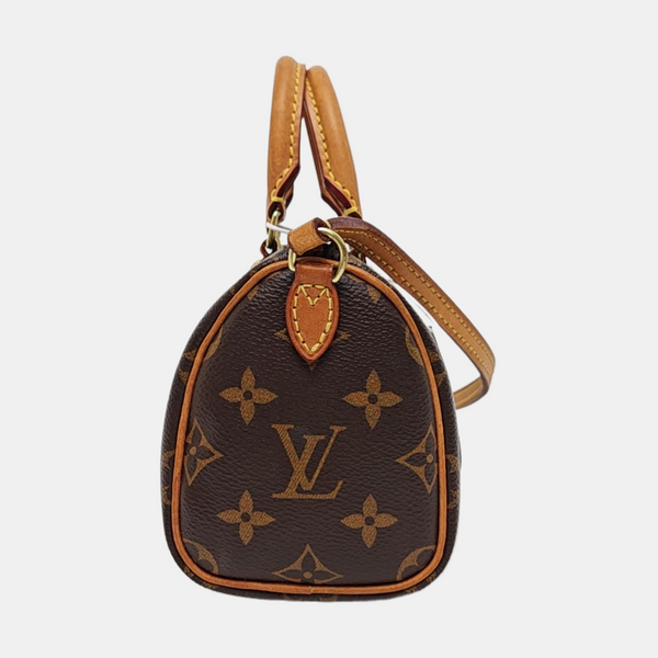 SPEEDY Nano Monogram Coated Canvas Brown