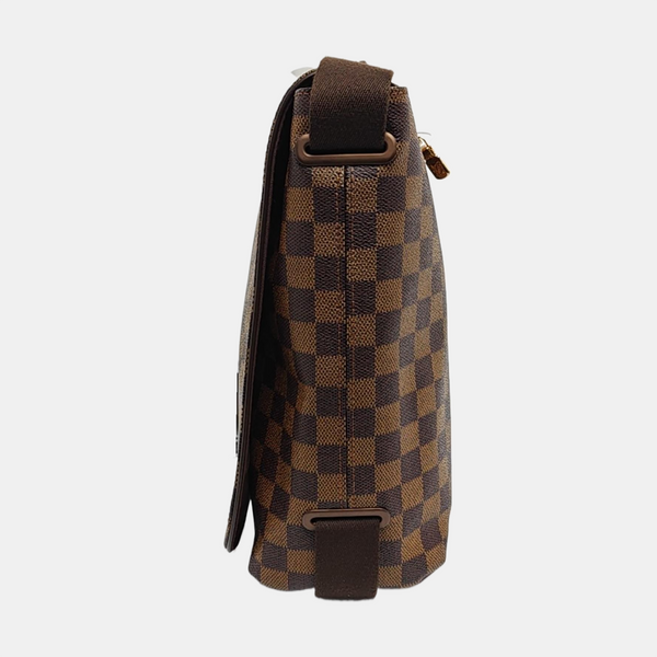 BROOKLYN MM Damier Ebene Coated Canvas Brown