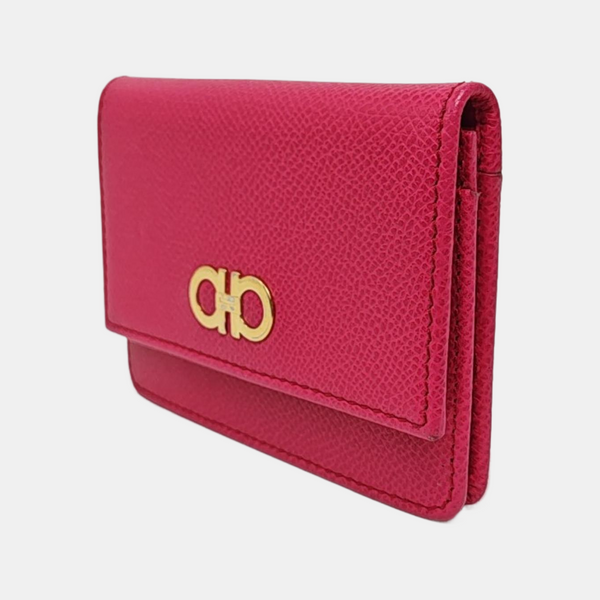 Calfskin Card Holder Red