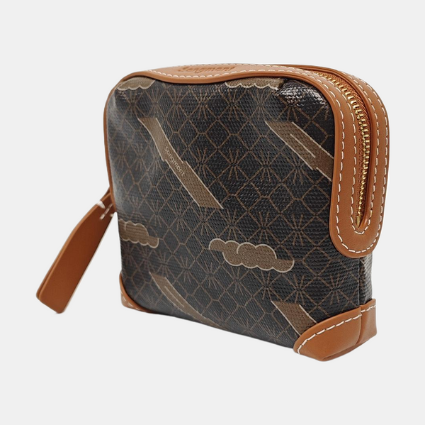 Coated Canvas Clutch Black