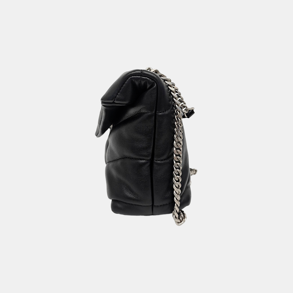 PUFFER TOY Mini Quilted Lambskin Black