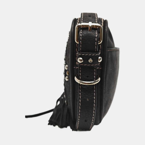Calfskin Shoulder Bag Black