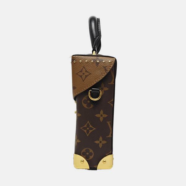 CAMERA BOX Monogram Coated Canvas Brown