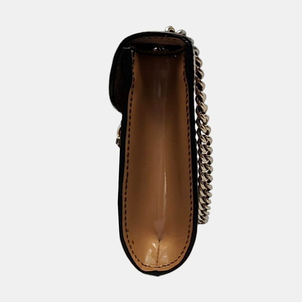 Emily Chain Small Patent Leather Brown