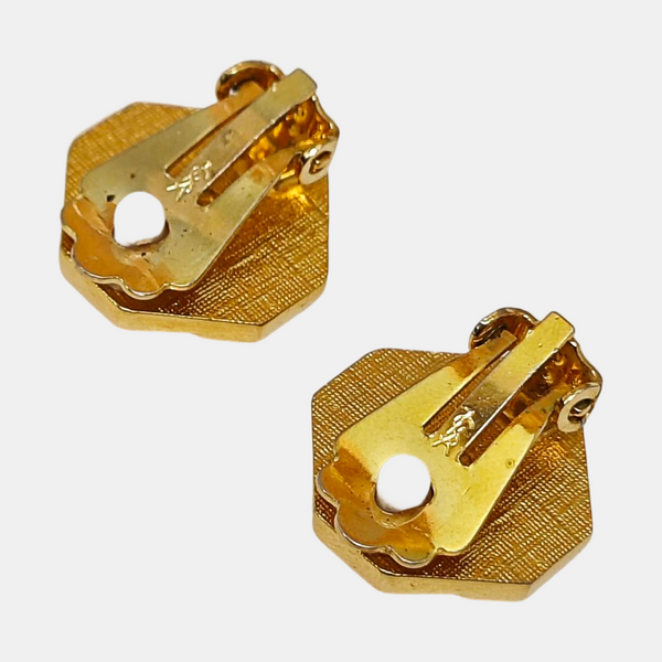 Metal Gold Clip On Earrings