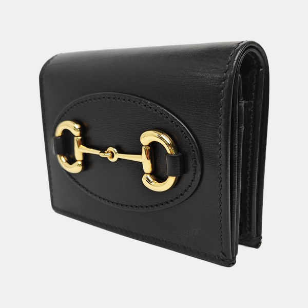 Horsebit 1955 Small Calfskin Black Wallet