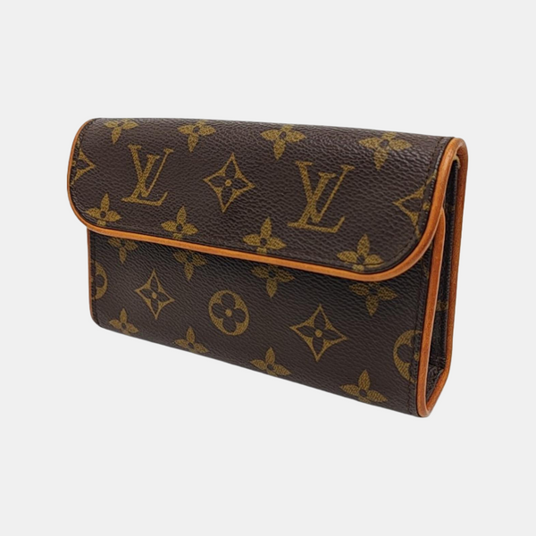 FLORENTINE Monogram Coated Canvas Brown