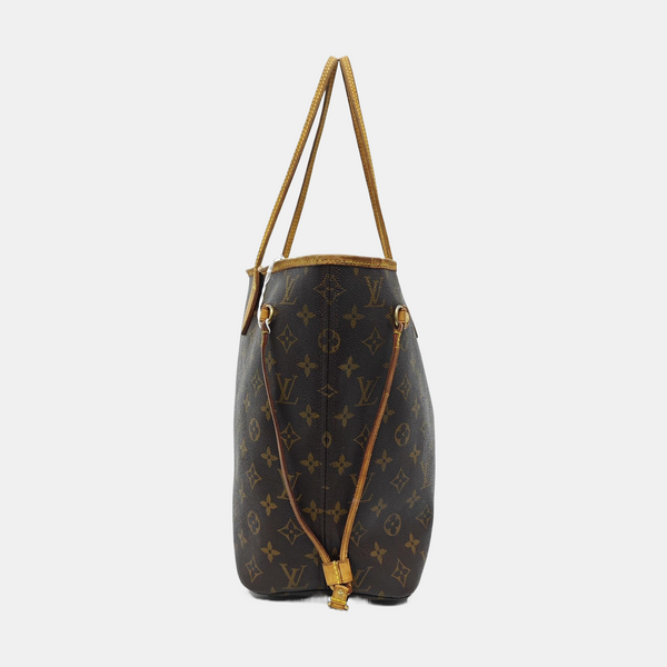 NEVERFULL MM Monogram Coated Canvas Brown