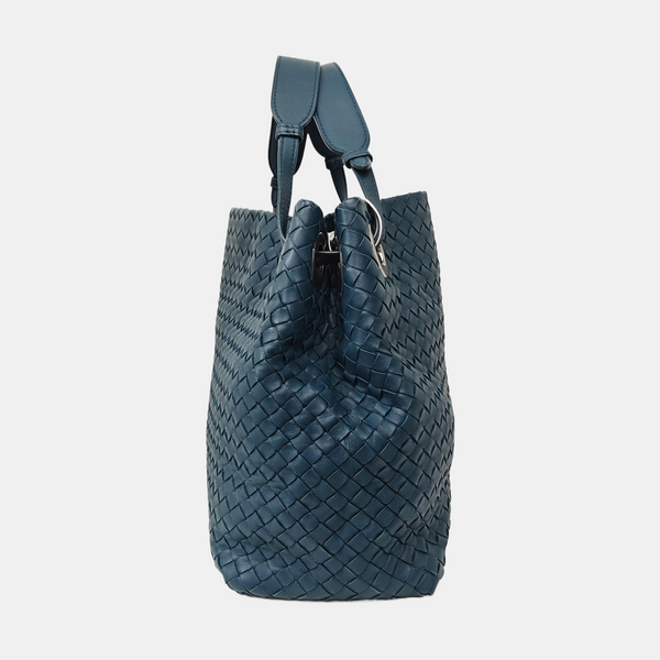 Lambskin Tote Bag Blue