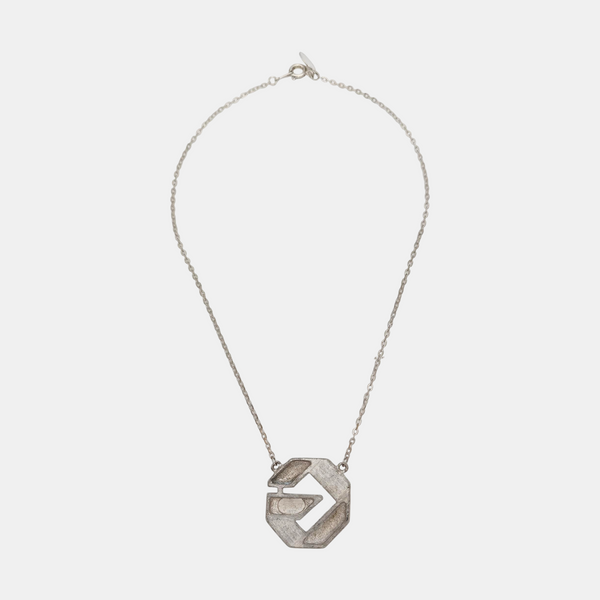 G Chain Metal Silver Necklace