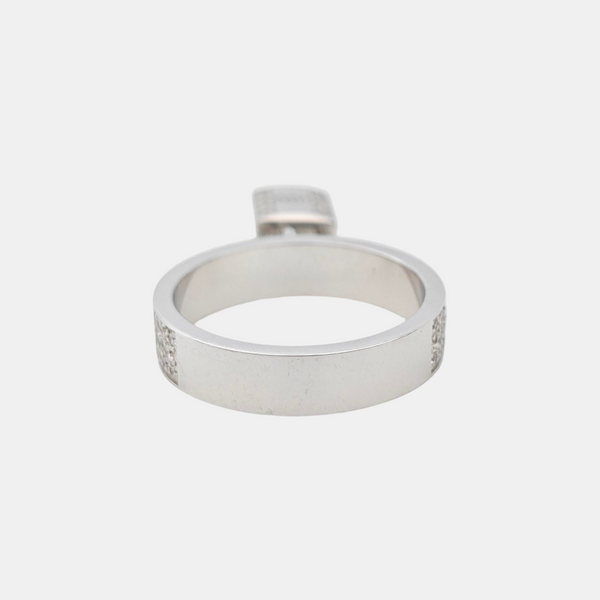 Kelly Clochette 18k White Gold Silver Ring EU 51