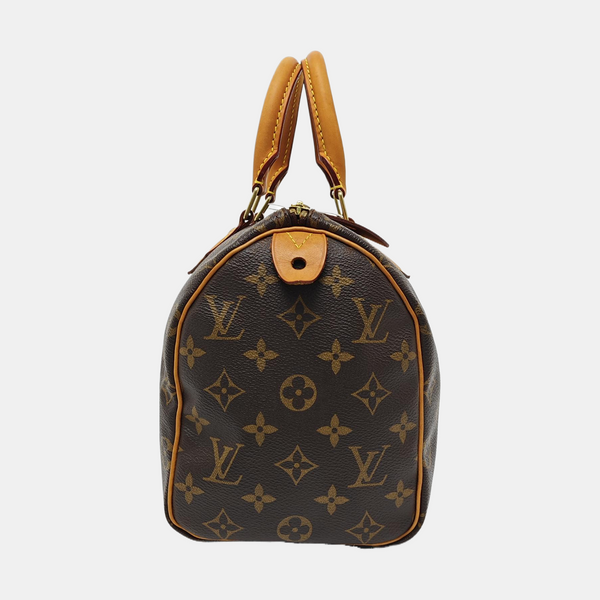 SPEEDY 25 Monogram Coated Canvas Brown