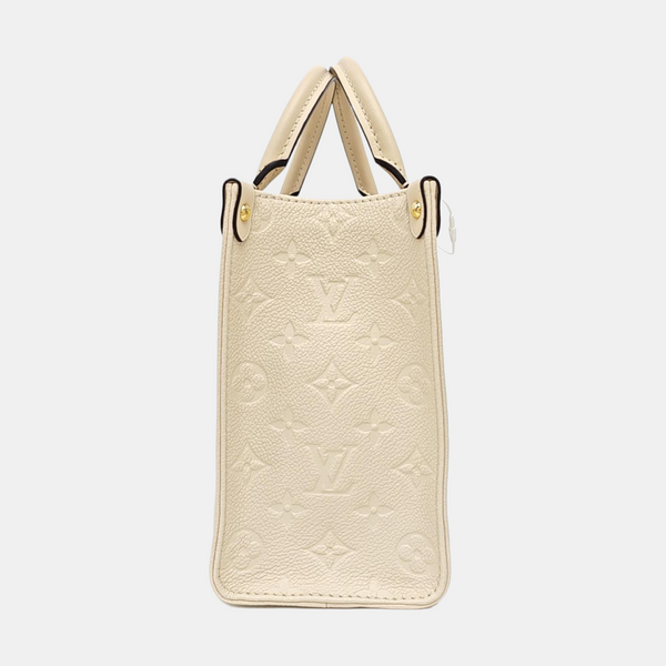 ONTHEGO PM Monogram Calfskin Beige