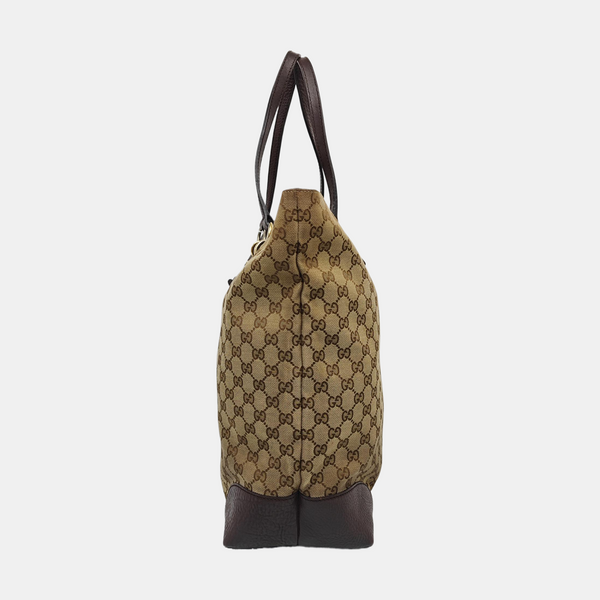 Monogram Canvas Tote Bag Brown