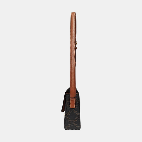 TRIOMPHE Small Coated Canvas Brown