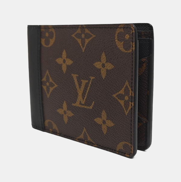 GASPAR Mini Monogram Coated Canvas Brown Card Holder