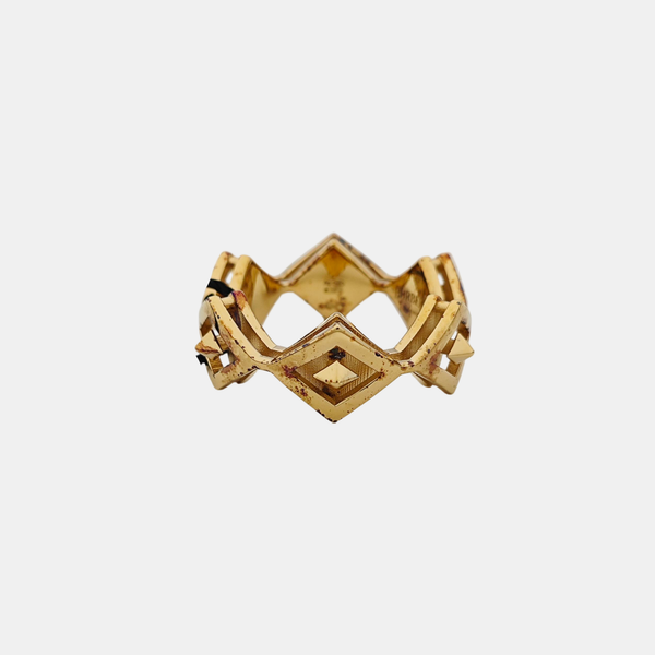 925 Sterling Silver Gold Ring EU 59