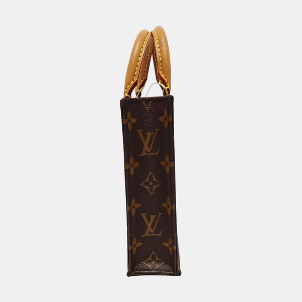 SAC PLAT Mini Monogram Coated Canvas Brown