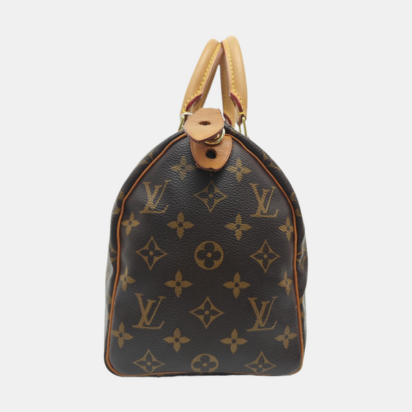 SPEEDY 25 Monogram Coated Canvas Brown