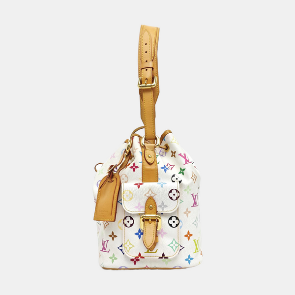 LV × TM NÉONOÉ MM Monogram Coated Canvas White
