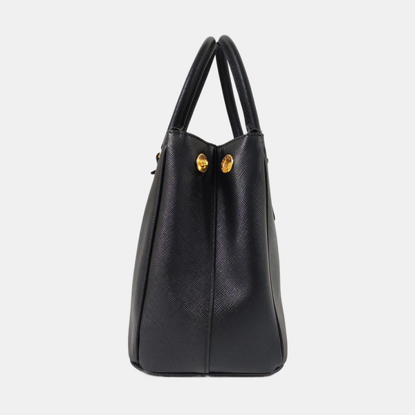 Authenticated pre-owned Galleria Medium Saffiano Calfskin Black - Shoulder Bag at Looply