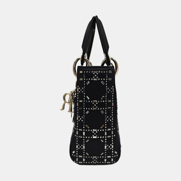 Lady Dior Mini Silk Satin Blue