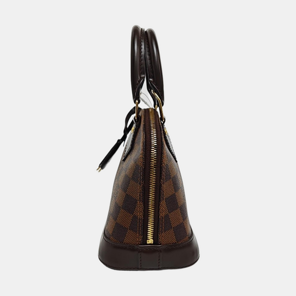 ALMA BB Damier Ebene Coated Canvas Brown