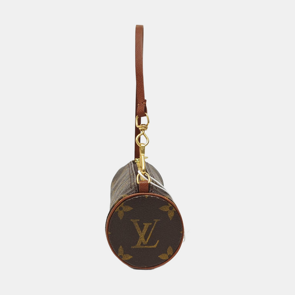 PAPILLON Mini Monogram Coated Canvas Brown