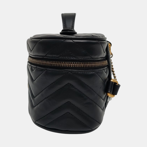 Authenticated pre-owned GG Marmont Mini Quilted Calfskin Black - Backpack at Looply