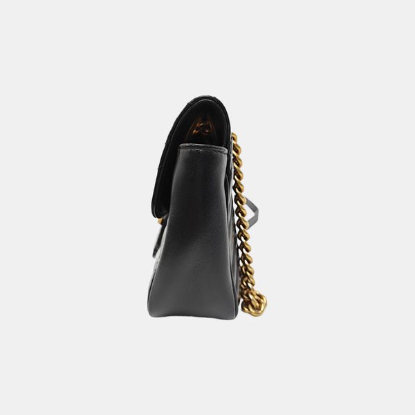 GG Marmont Small Quilted Calfskin Black