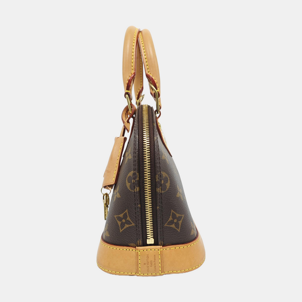 ALMA BB Monogram Coated Canvas Brown