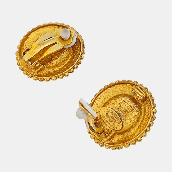 Metal Gold Clip On Earrings